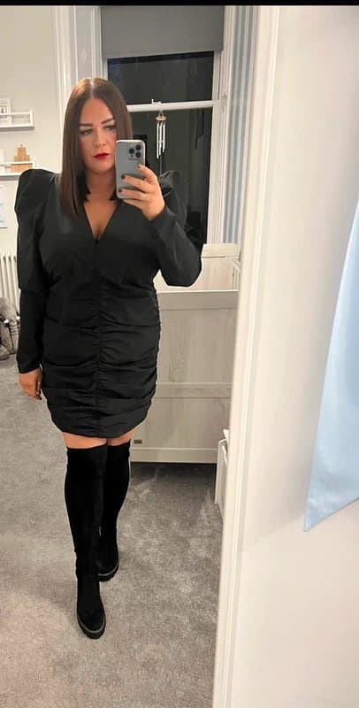 H&M H&M Ruched Black Dress