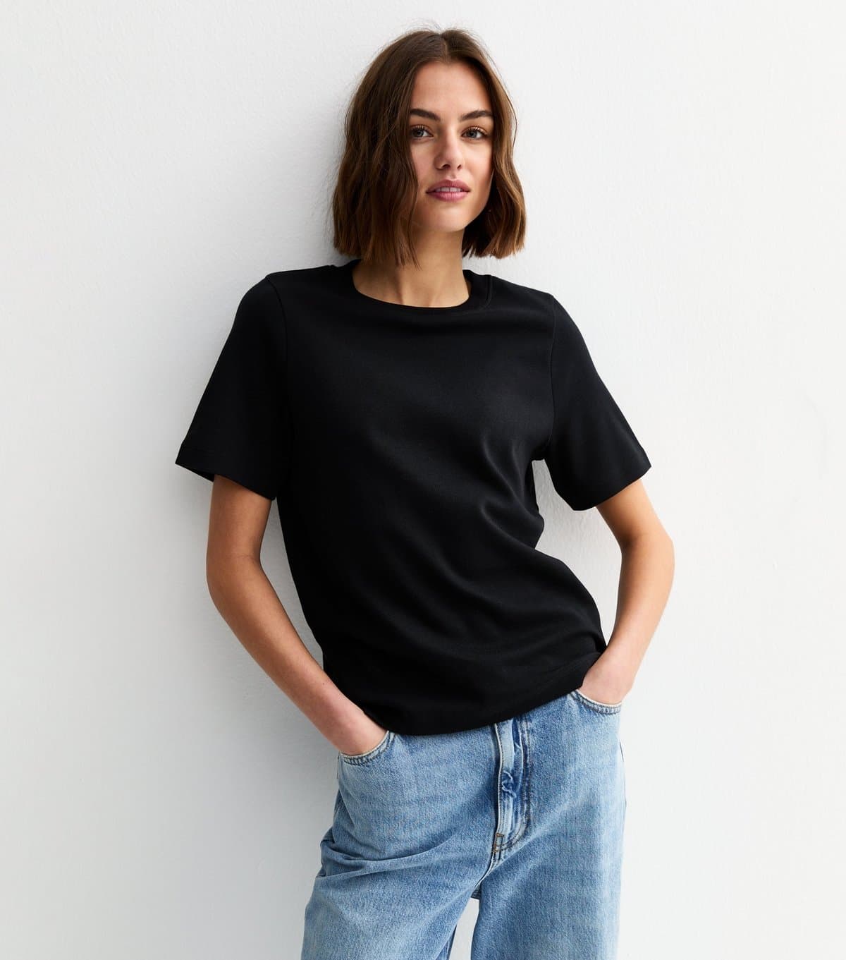 New Look New Look Black Heavyweight Cotton T-Shirt