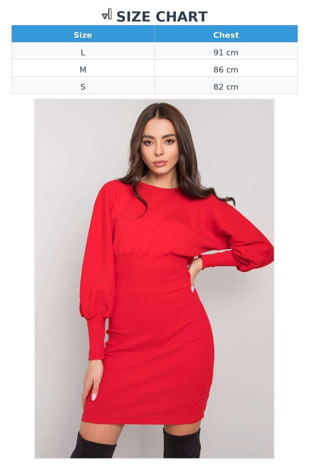 Love Lace Love Lace Women's Fitted Long Sleeve Mini Dress Everyday in Red - 4