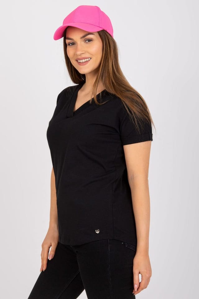 Love Lace Love Lace Women's Everyday Basic Short Sleeve T-Shirt Style 167137 in Black - 3