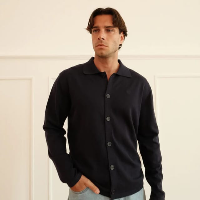 Walker & Hunt Walker & Hunt Men's Milano Knit in Navy - 3
