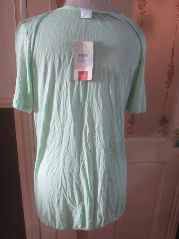 Cotton Traders Cotton Traders size 14 Green sequin elastic waist T-shirt top Brand new with tags