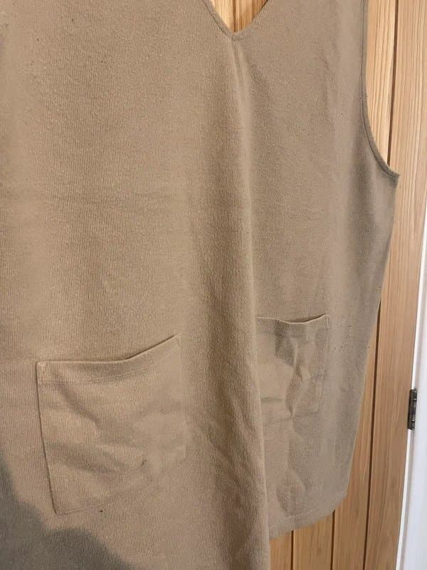 ASOS Design Beige Stretch Knit Pinafore