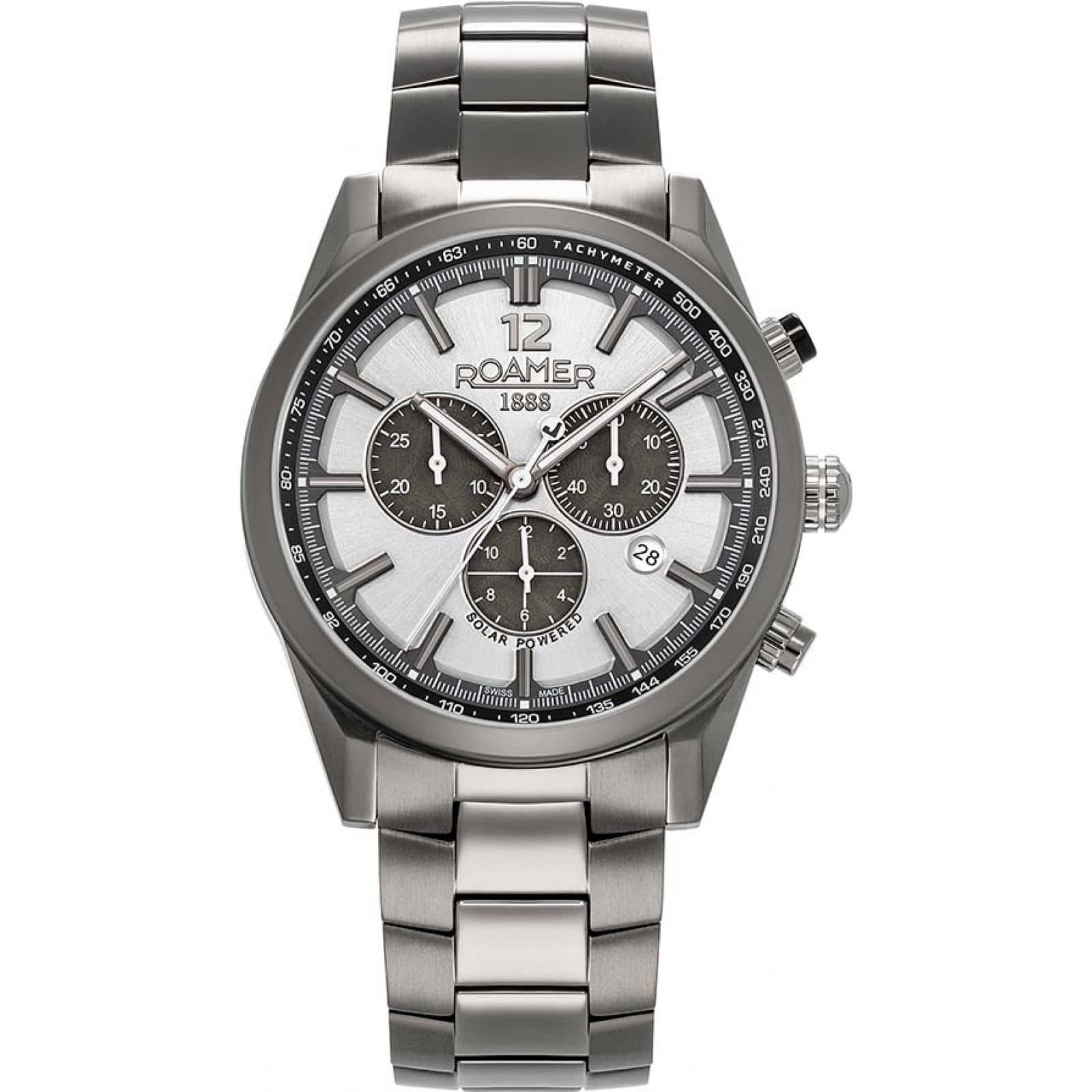 Roamer Roamer Men's 973981-44-15-20 Helios Power 44mm Quartz Watch in Dark Grey