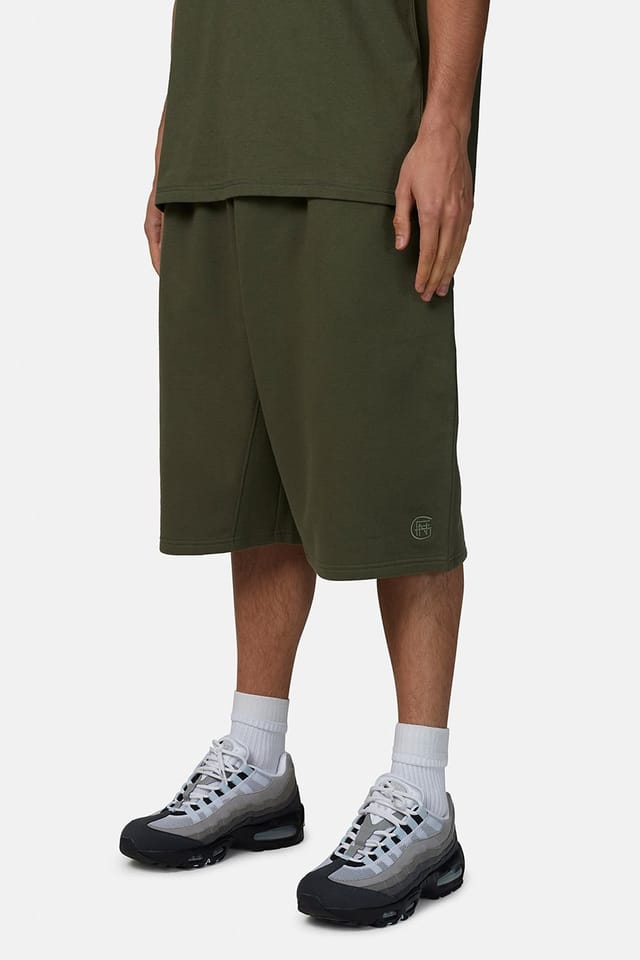 Good For Nothing Good For Nothing Men's Baggy Monogram Jersey Shorts in Green - 3