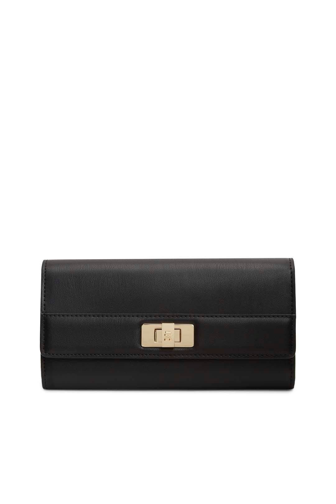 Tommy Hilfiger Tommy Hilfiger Women's Modern Large Flap Wallet Black