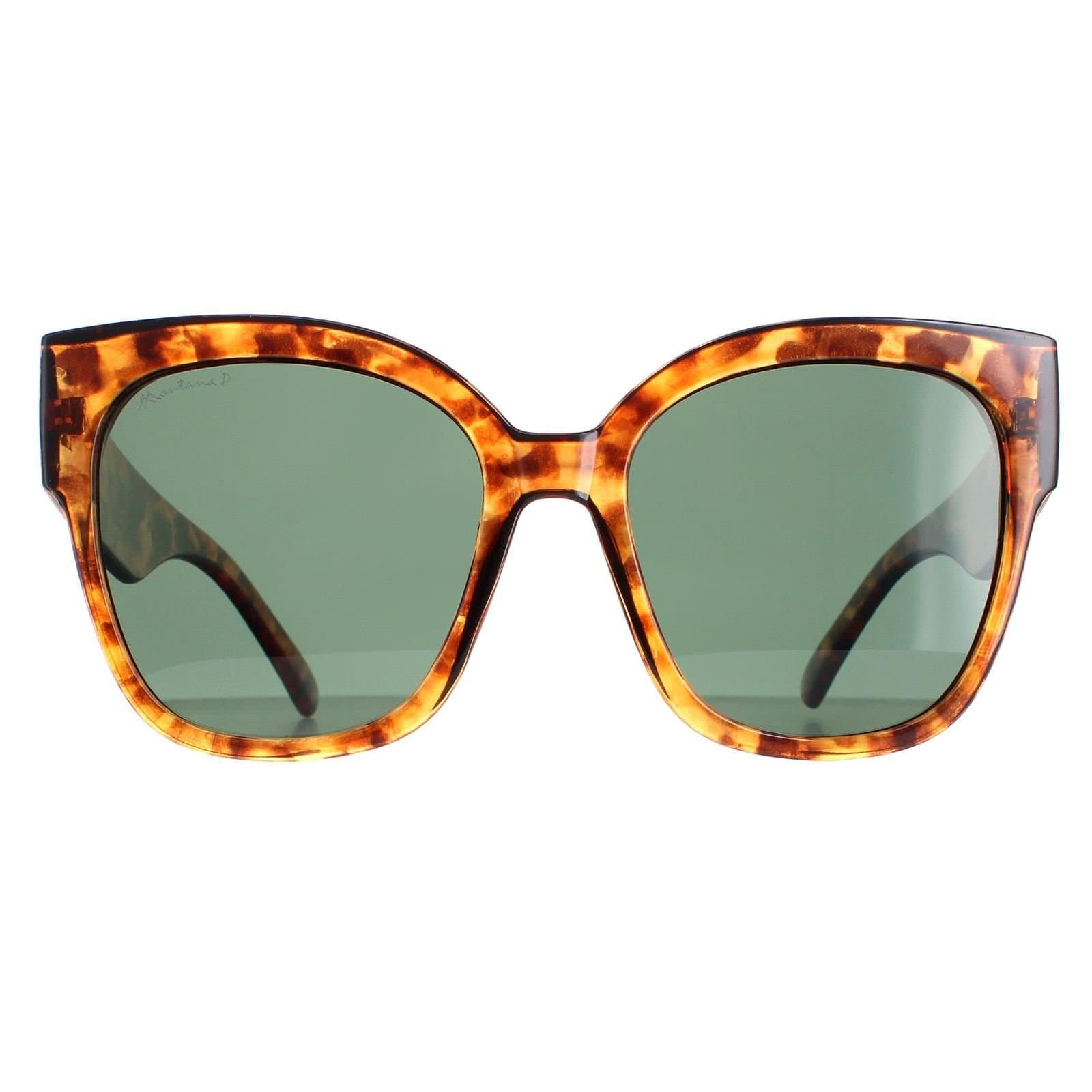montana montana Women's Round Black Grey Sunglasses in Brown