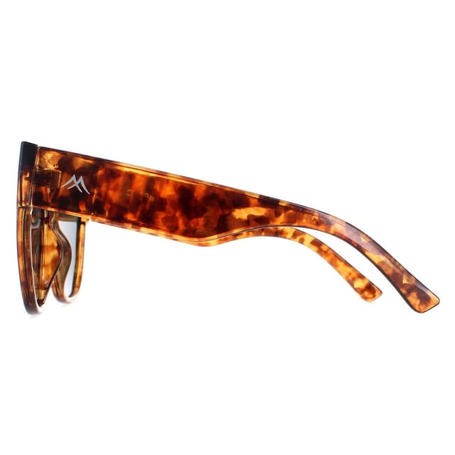 montana montana Women's Round Black Grey Sunglasses in Brown - 3