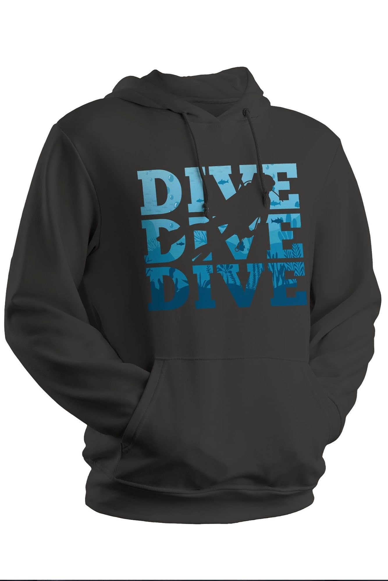 Bad Zebedee Bad Zebedee Men's Dive Dive Dive Scuba Hoodie in Grey