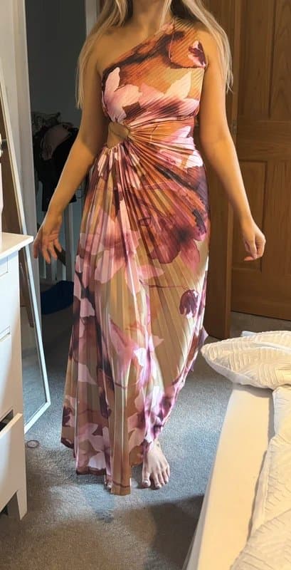 ASOS Floral dress with side cut out