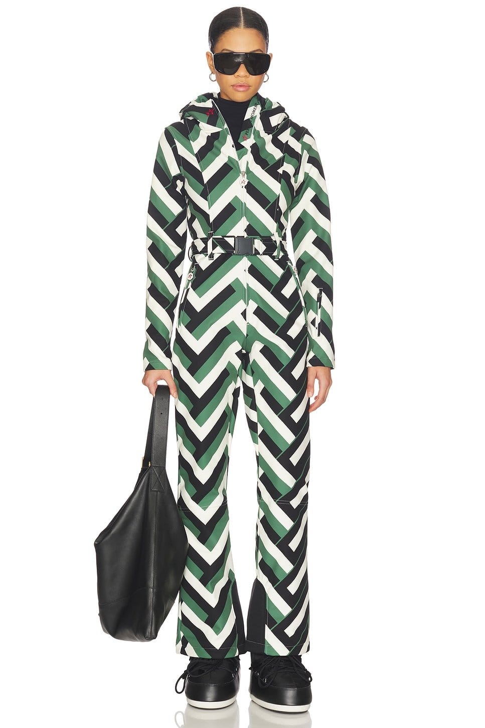 green waffle print