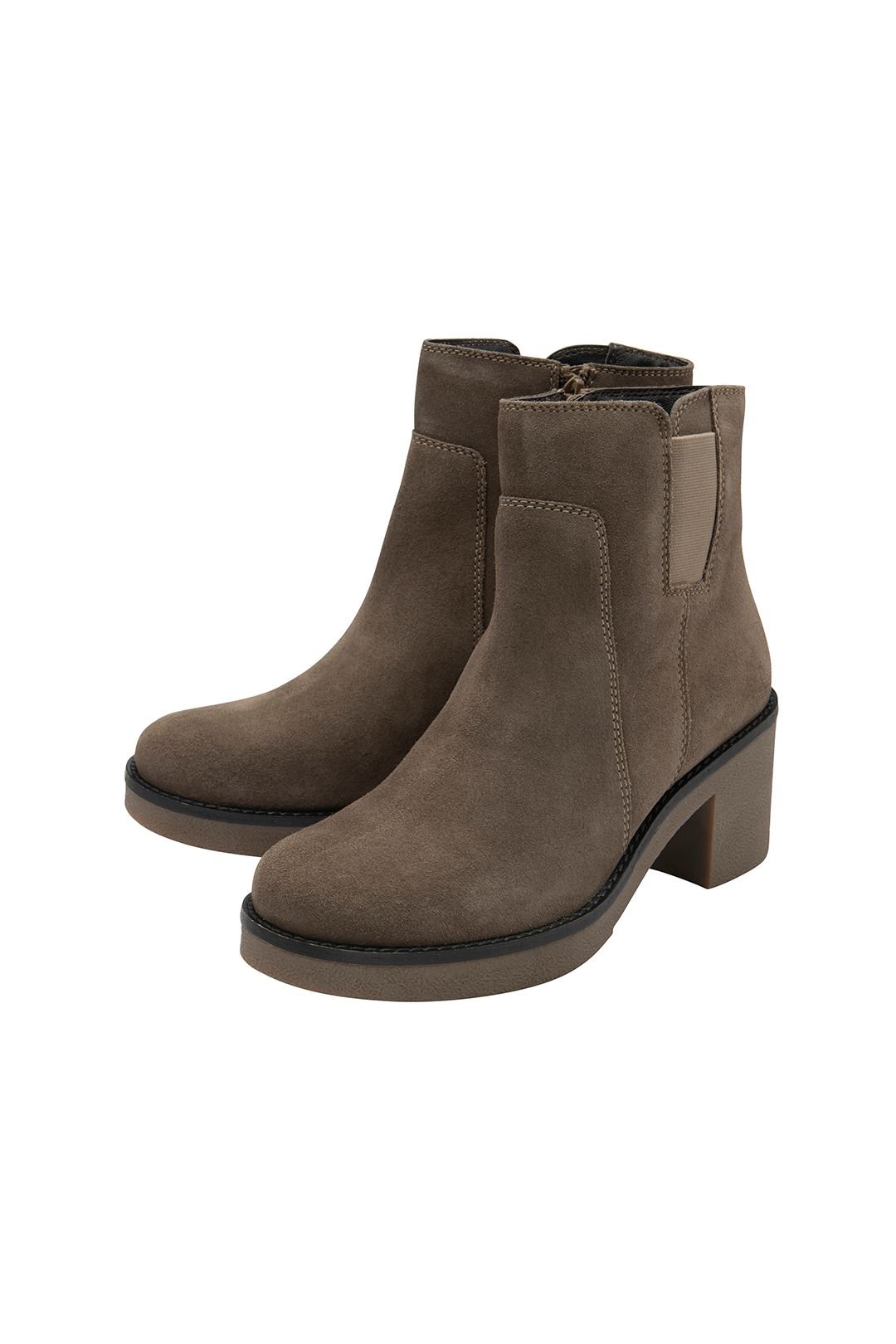 Lotus Lotus Women's Taupe Suede 'Lenora' Heeled Boots - 2