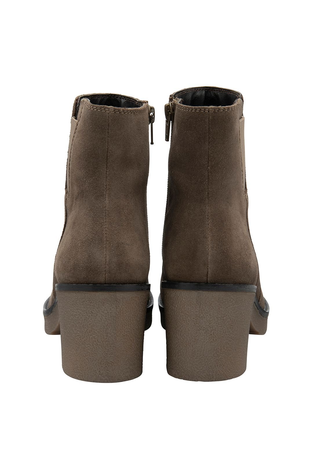 Lotus Lotus Women's Taupe Suede 'Lenora' Heeled Boots - 3