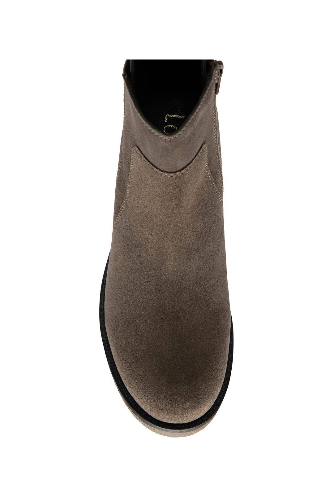 Lotus Lotus Women's Taupe Suede 'Lenora' Heeled Boots - 4