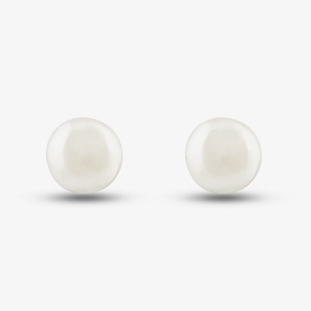 T.H.Baker T.H.Baker Women's 9ct Yellow Gold Freshwater Pearl Stud Earrings EOZ105SD in White - 2