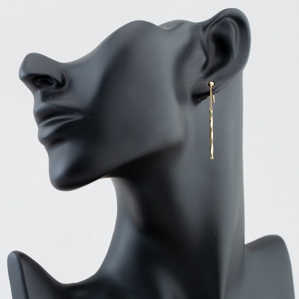 T.H.Baker T.H.Baker Women's 9ct Yellow Gold Faceted Bar Dropper Earrings 1.54.4959 - 3