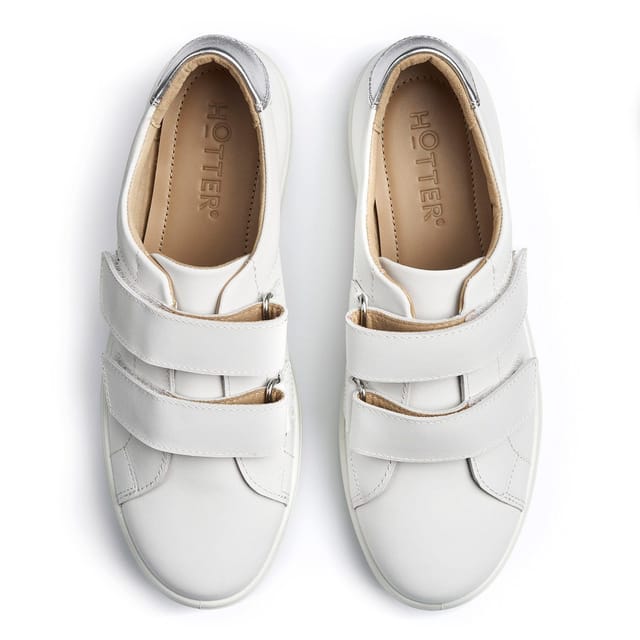 Hotter Hotter Women's Extra Wide 'Wave' Trainers in White - 3