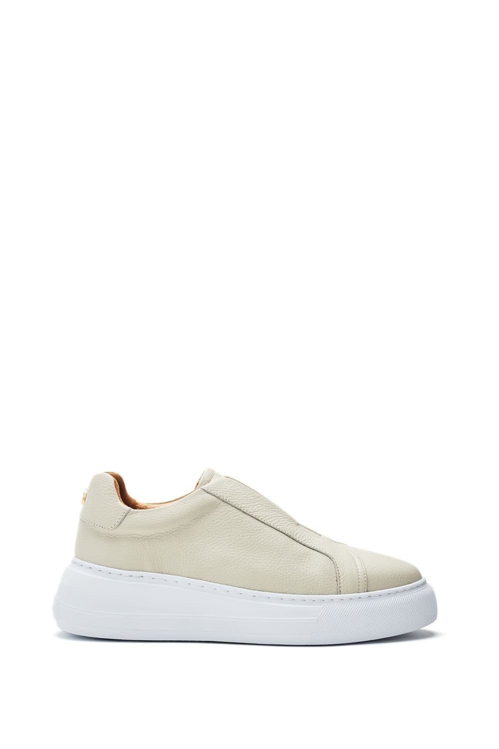 Moda In Pelle Moda In Pelle Off-White Leather Trainers