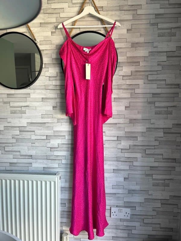 Never Fully Dressed Never Fully Dressed - Pink Jacquard Knit Dress