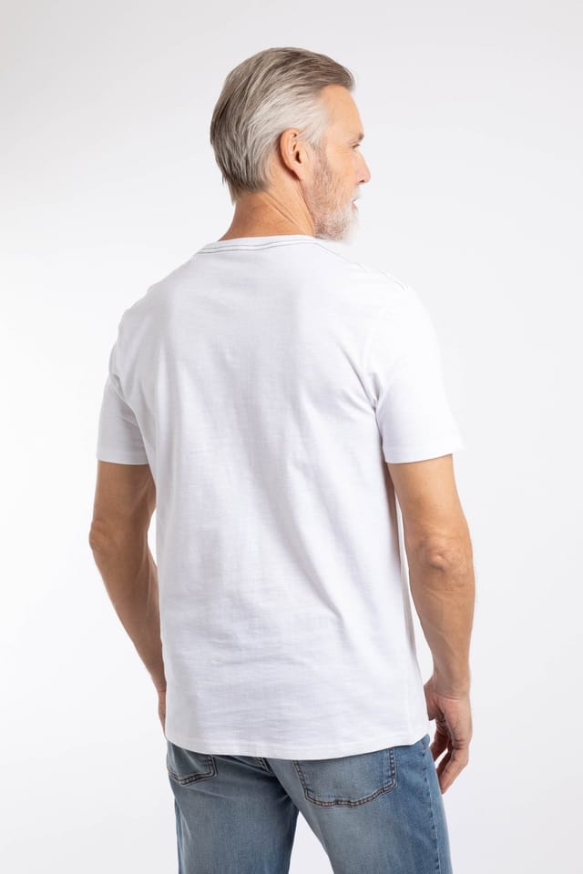 Weird Fish Weird Fish Men's Bait & Tackle Front Print Graphic T-Shirt in White - 3