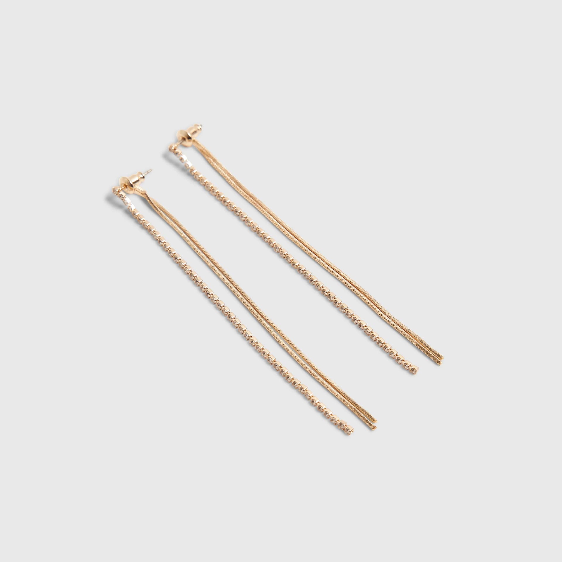 River Island River Island Womens Gold Strand Front And Back Earrings