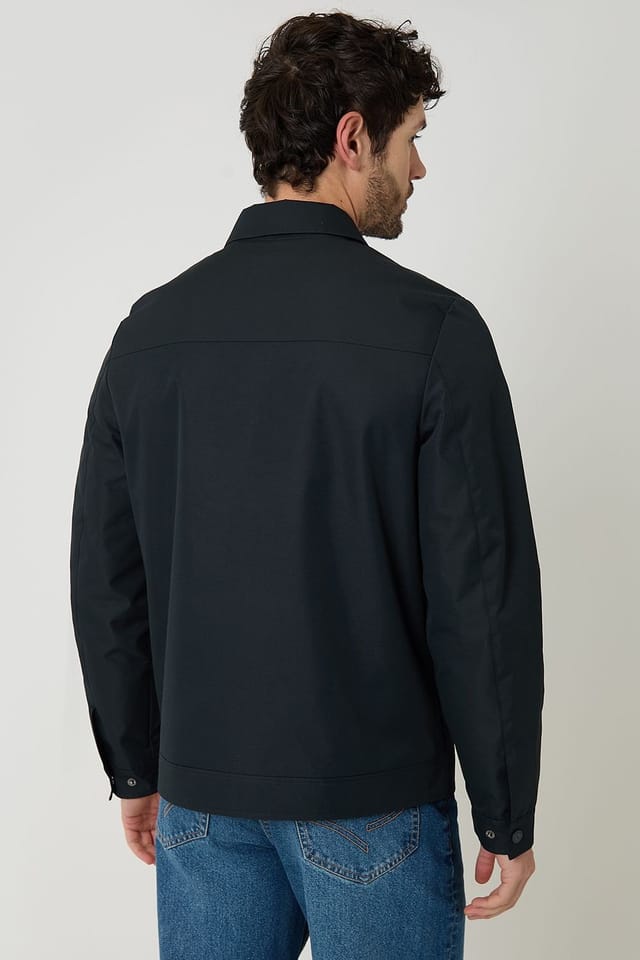 Threadbare Threadbare Men's Showerproof Lightweight Zip Through Jacket in Navy - 2