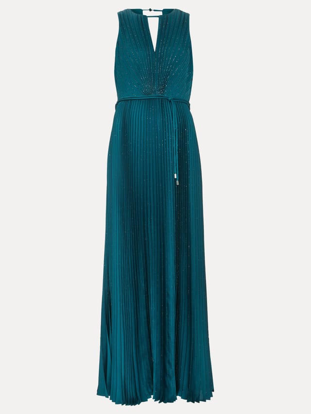Phase Eight Phase Eight Women's Simara Sleeveless Glitter Maxi Dress in Teal - 2