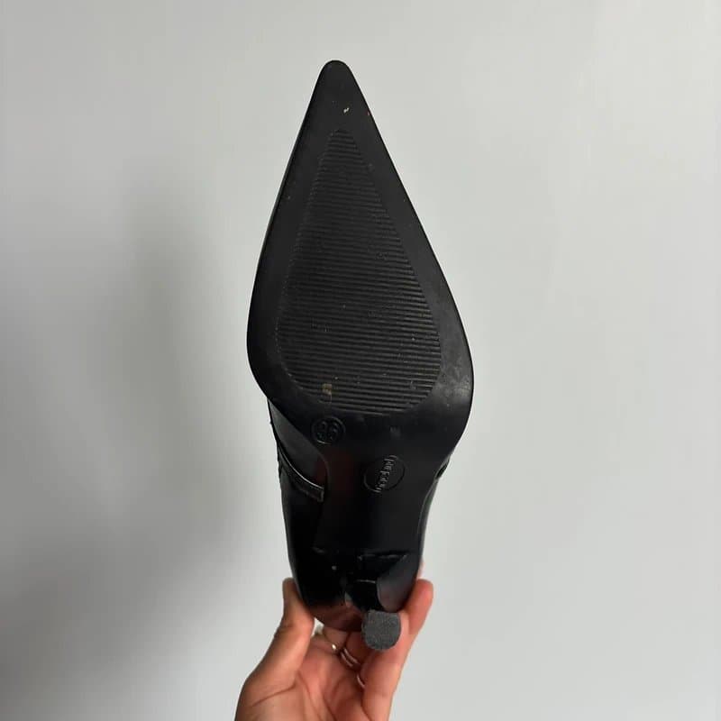 y2k Vintage Y2K Graceland black leather kitten heel boots