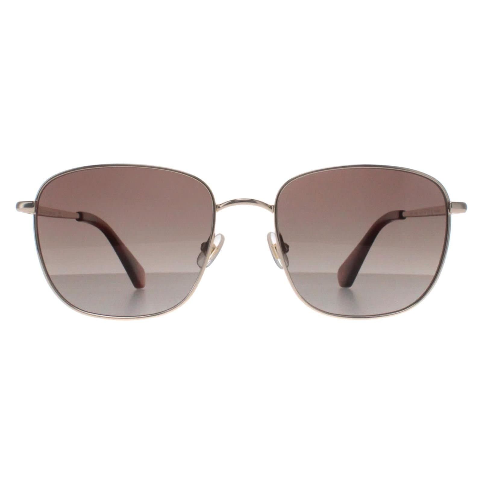 Kate Spade Kate Spade Women's Square Light Havana Gold Brown Gradient Polarized Kiyah/S