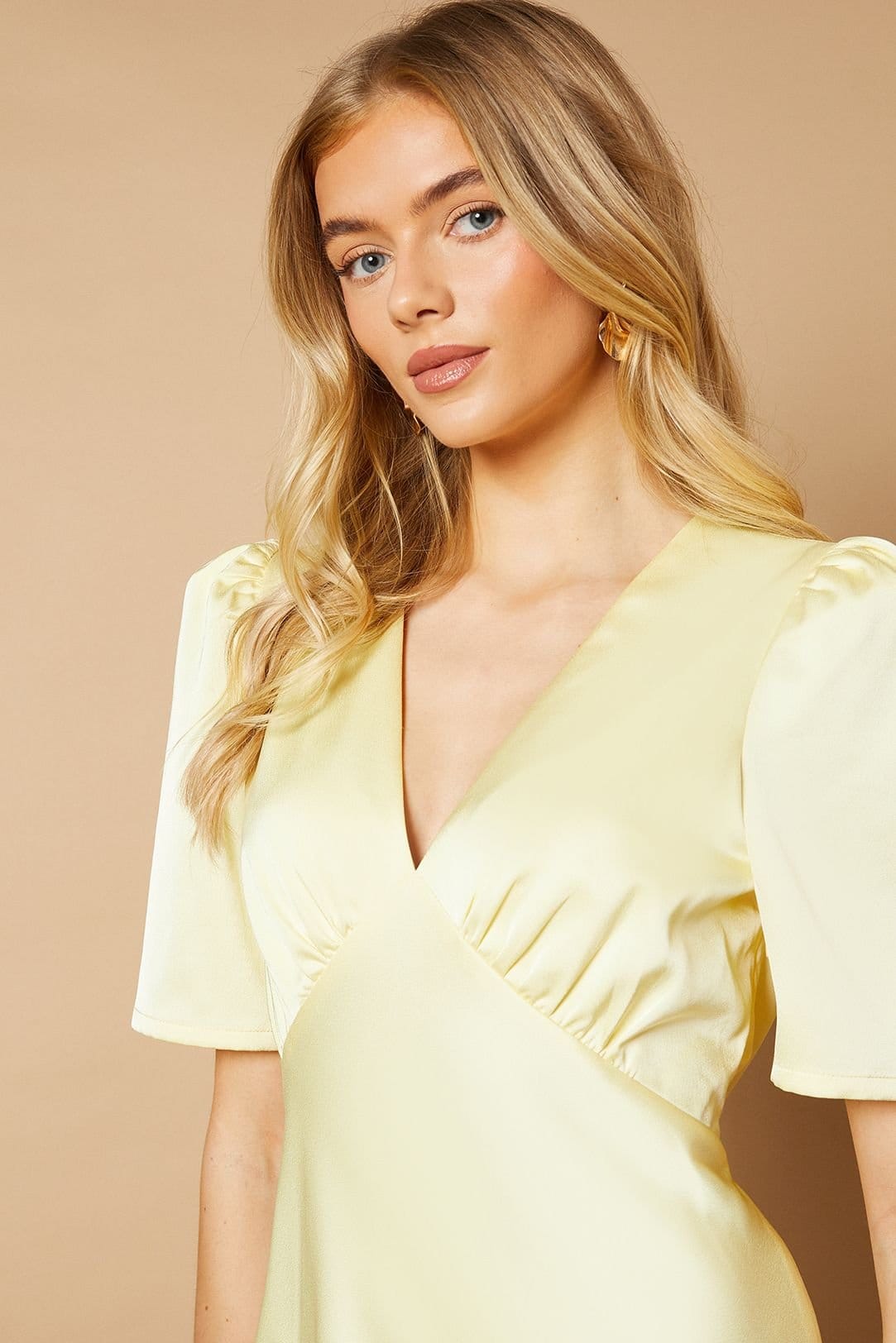 Oasis Oasis Women's Satin Midaxi Dress in Butter - 4