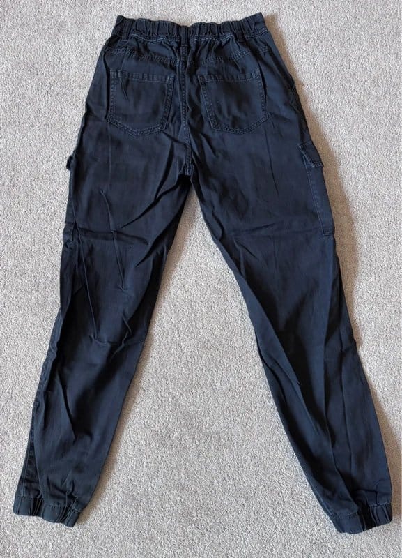 New Look Black Denim Style Cargo Pants