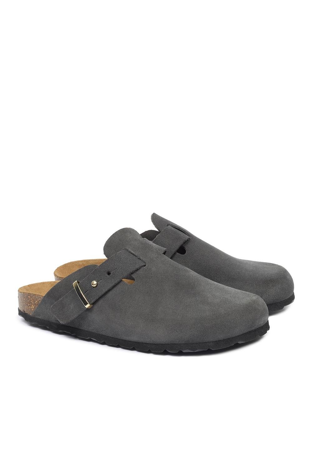 Celtic & Co Celtic & Co Women's Stud Buckle Strap Clog in Dark Grey - 4