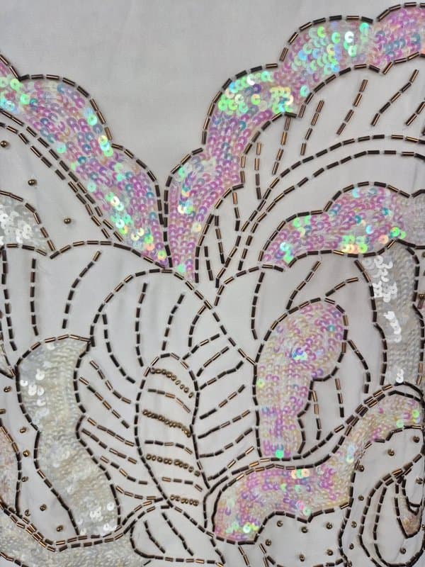 George George size 22 sequin beaded chiffon sheer cami vest peplumtop