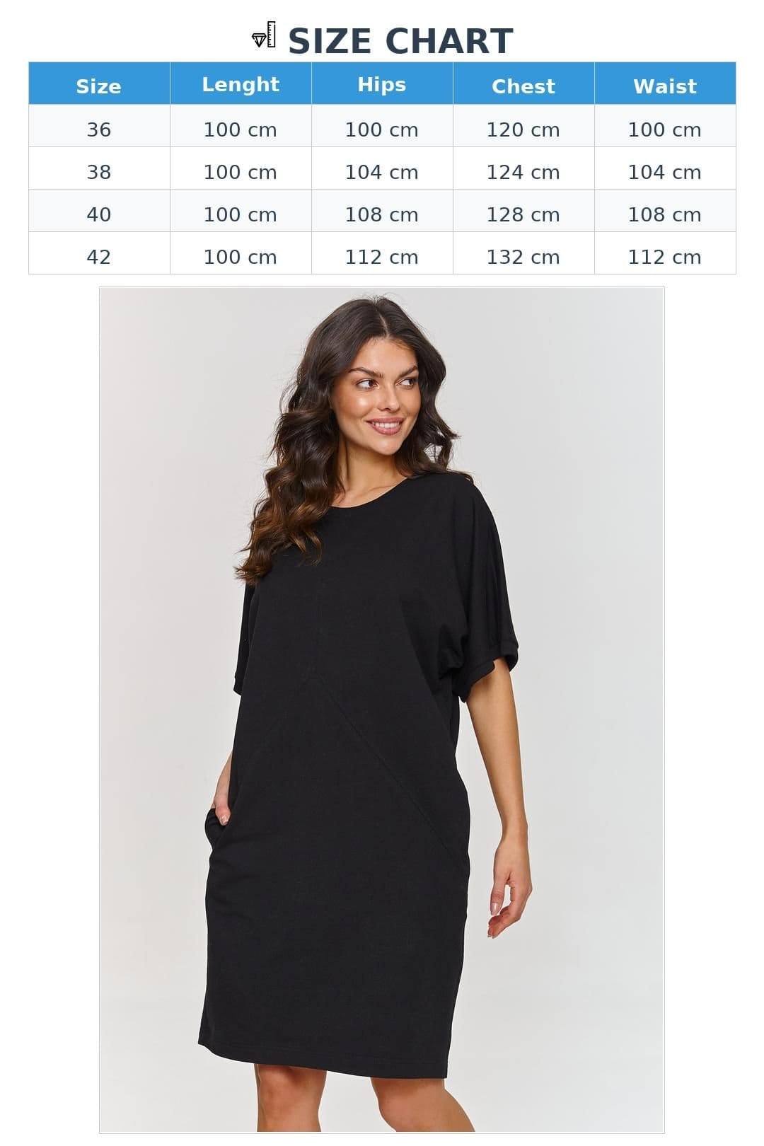 Love Lace Love Lace Women's Everyday Short Sleeve Seam Pocket Dress in Black - 4