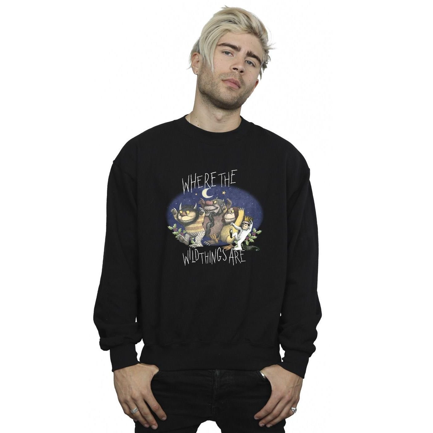 Where The Wild Things Are Where The Wild Things Are Men's Group Pose Sweatshirt in Black - 1