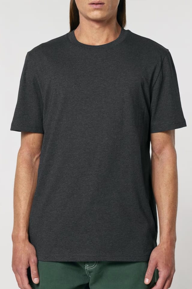 British Boxers British Boxers Men's "Dark Heather Grey" Cotton T-Shirt in Dark Grey - 2