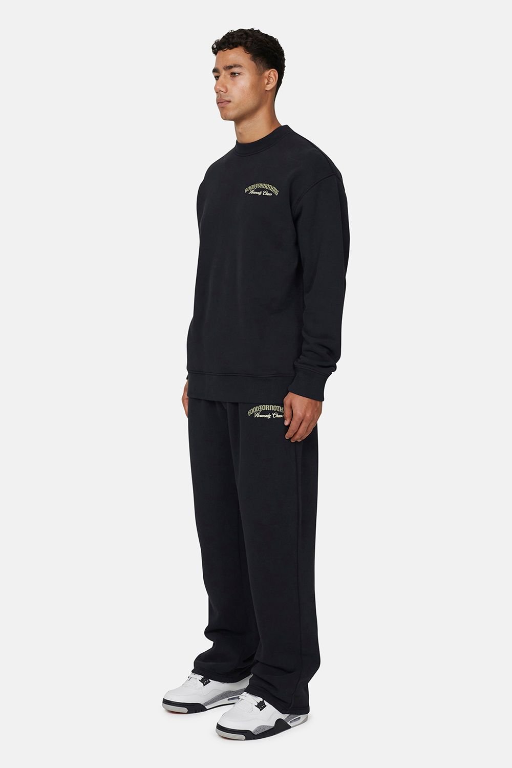 Good For Nothing Good For Nothing Men's Graphic Back Print Crew Neck Sweatshirt in Black - 3