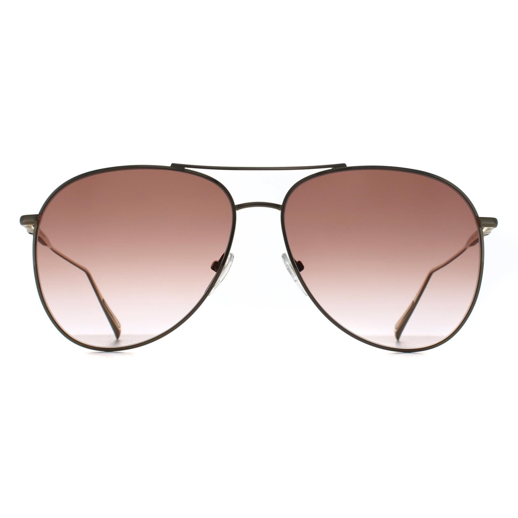 Longchamp Longchamp Gold Brown Gradient Aviator Sunglasses