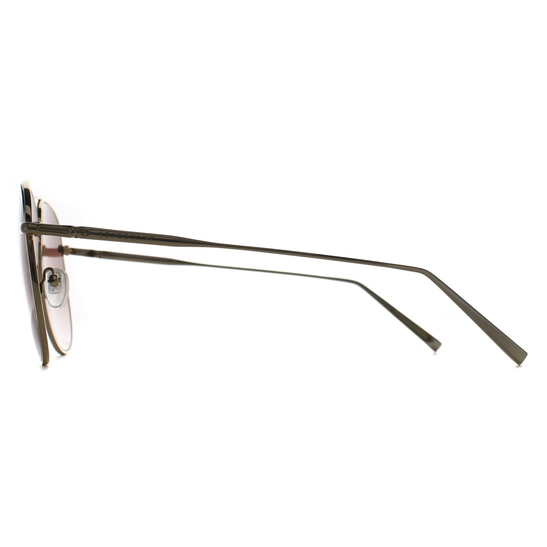 Longchamp Longchamp Women's Aviator Gold Brown Brown Gradient LO139S - 3