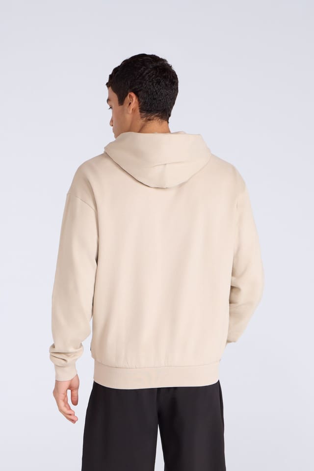 Animal Animal Men's 'Icon' Warm Comfortable Adjustable Hood Casual Logo Zip Through Hoodie in Beige - 3
