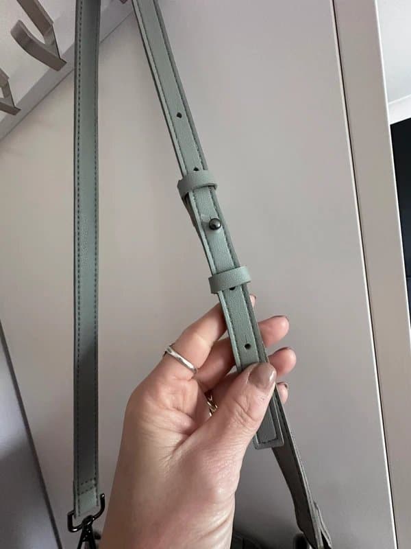 Topshop Topshop grey faux leather bucket bag