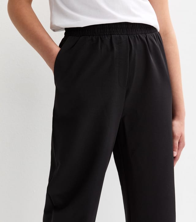 New Look Girls' Black Wide Leg Elasticated Waist School Trousers New Look - 2