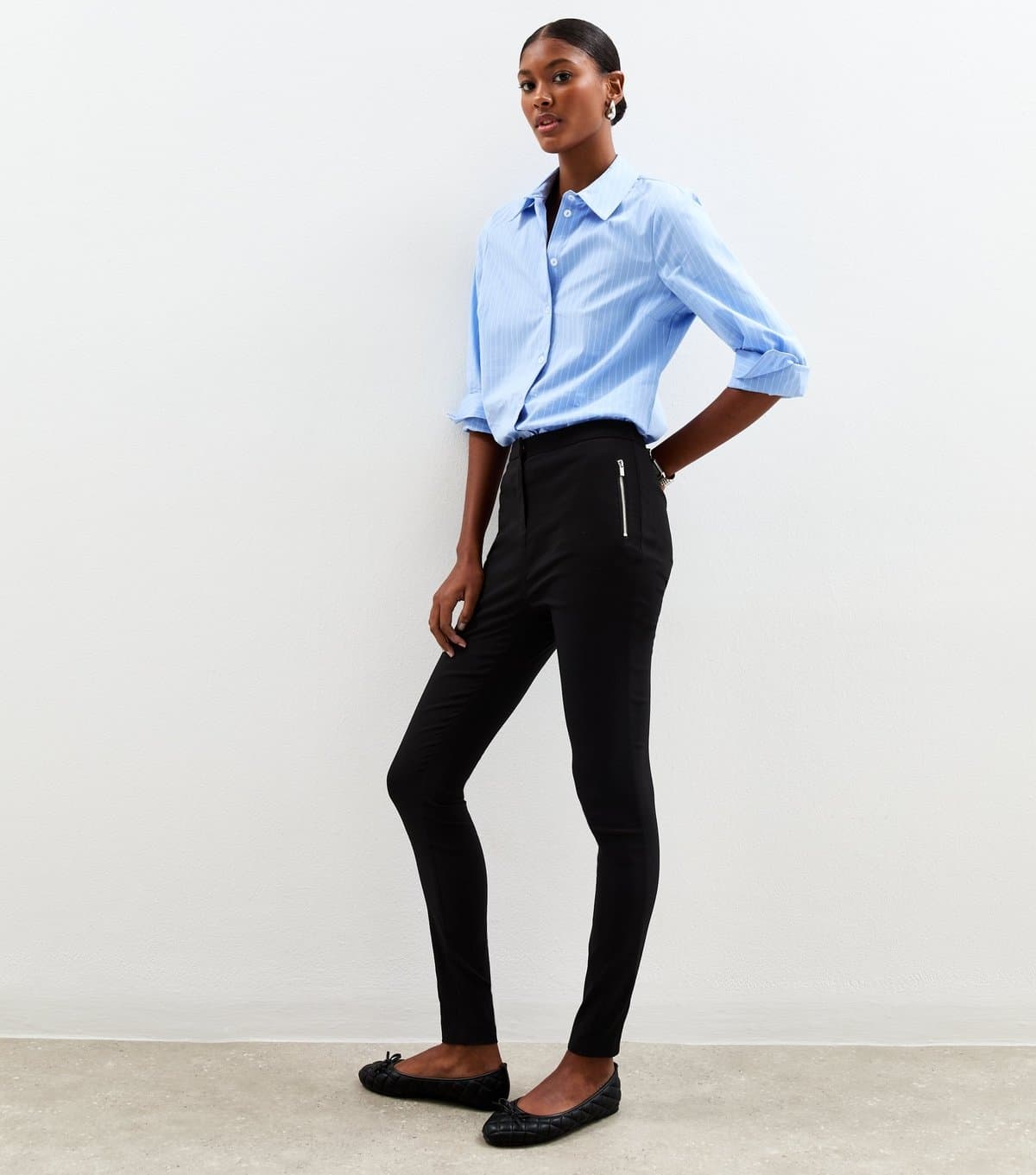 New Look New Look Black Stretch Slim Fit Tailored Trousers