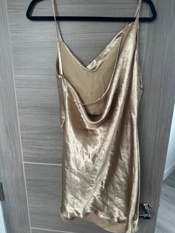 ASOS Gold satin dress
