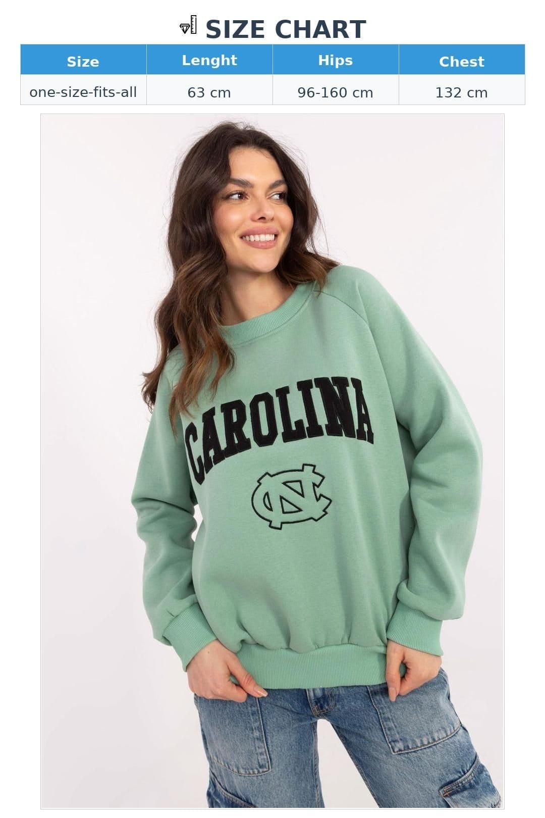 Love Lace Love Lace Women's Cotton Casual Logo Patch Embroidered Sweatshirt in Green - 4