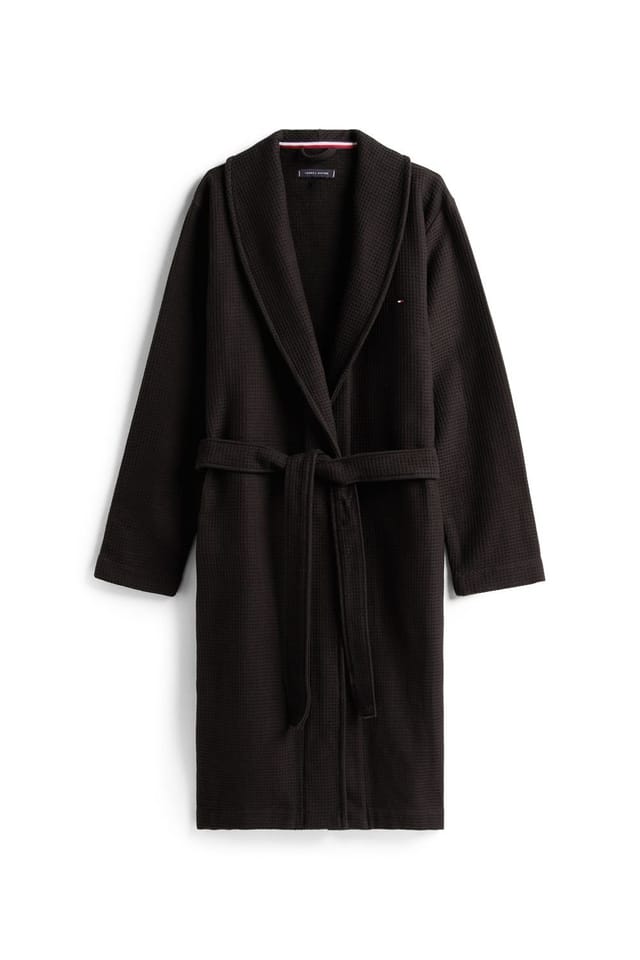 Tommy Hilfiger Tommy Hilfiger Men's Everyday Essentials Waffle Bathrobe Black - 2