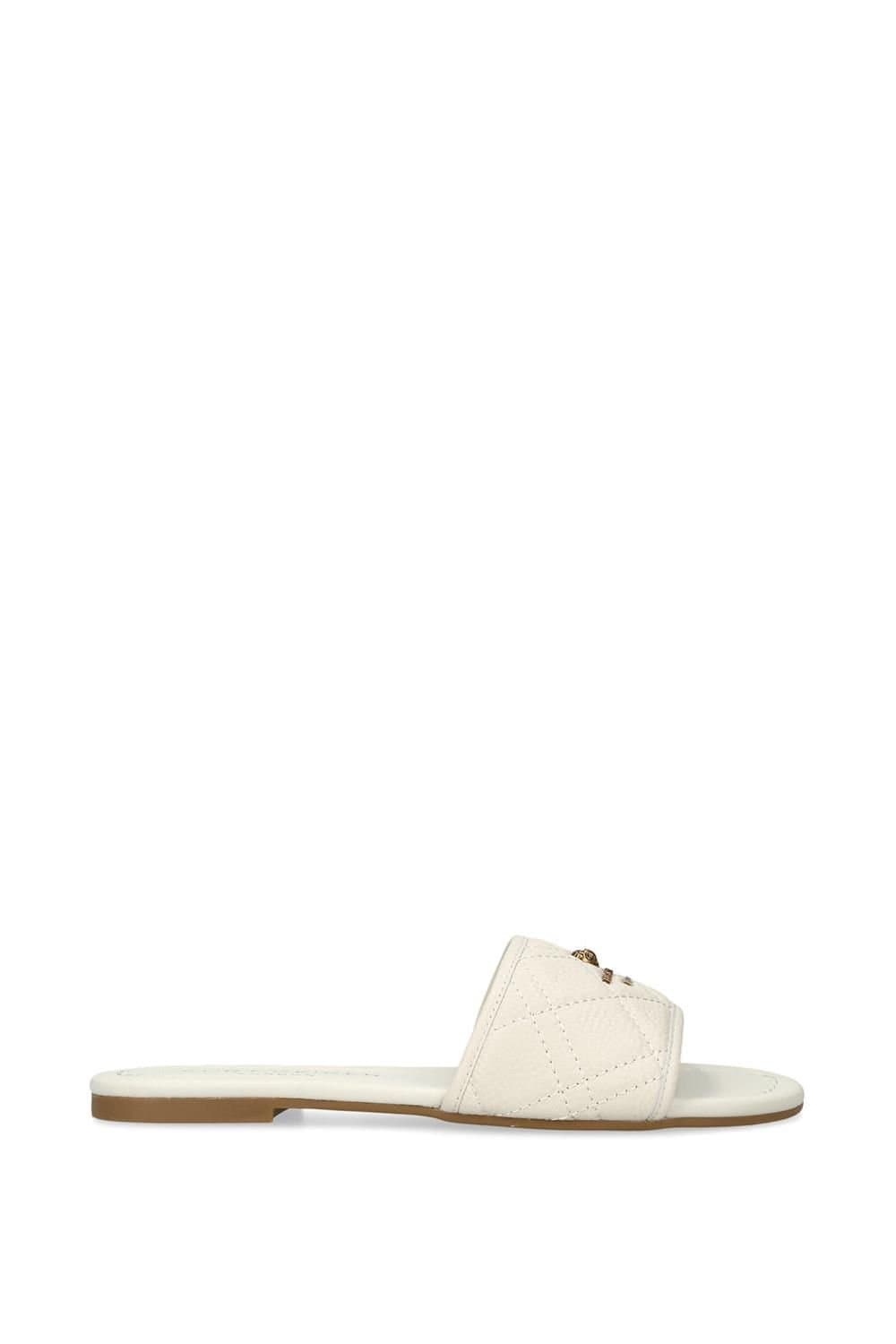 Kurt Geiger London Kurt Geiger London Women's 'Kgl Greenwich Flat Sandal' Leather Sandals in Cream