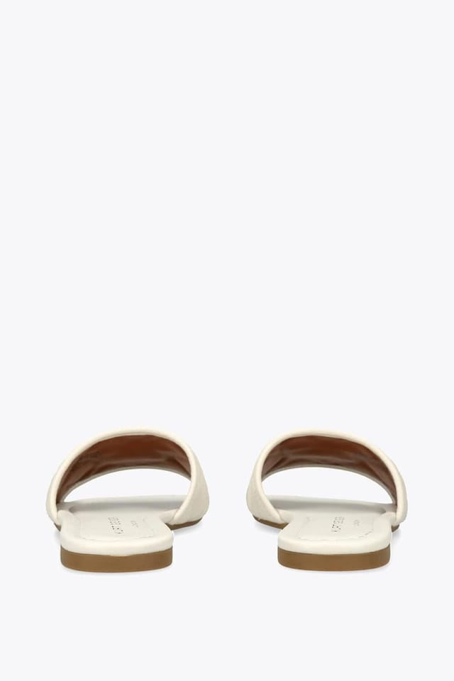 Kurt Geiger London Kurt Geiger London Women's 'Kgl Greenwich Flat Sandal' Leather Sandals in Cream - 3