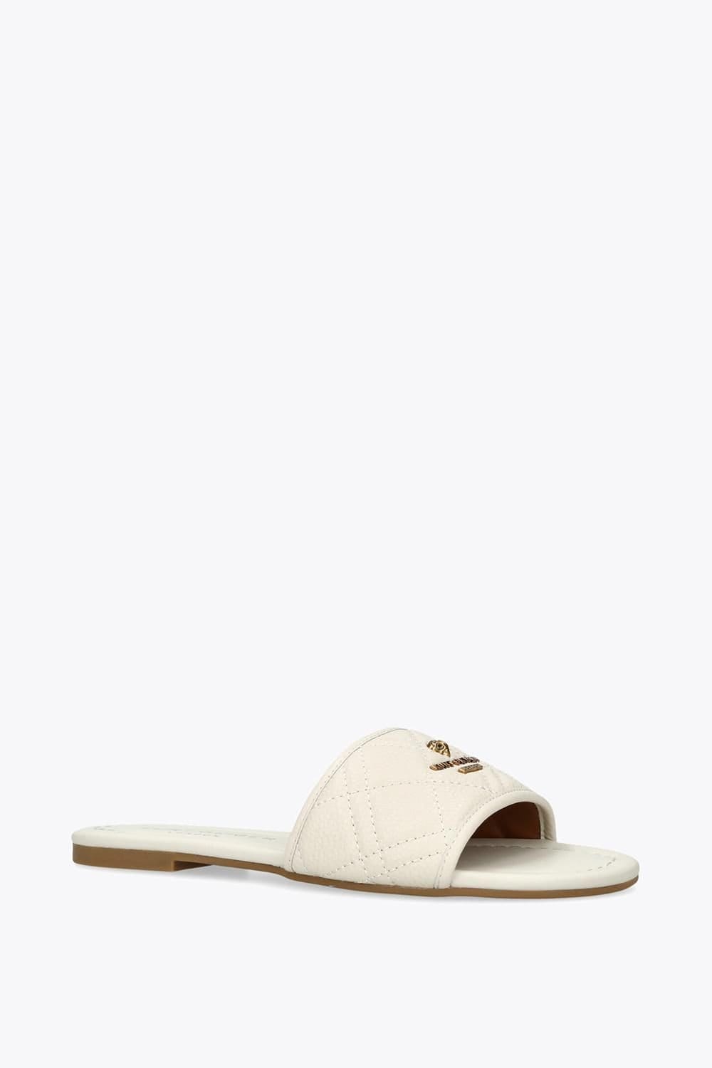 Kurt Geiger London Kurt Geiger London Women's 'Kgl Greenwich Flat Sandal' Leather Sandals in Cream - 4