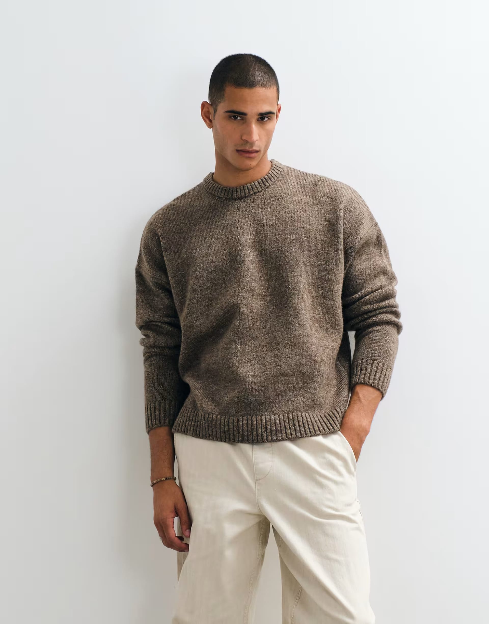 Asos Design Brown Marl Super Oversized Knitted Jumper